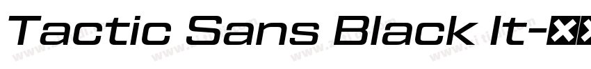 Tactic Sans Black It字体转换